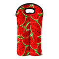 Cute Watermelon Pieces Pattern Print Double Neoprene Wine Tote