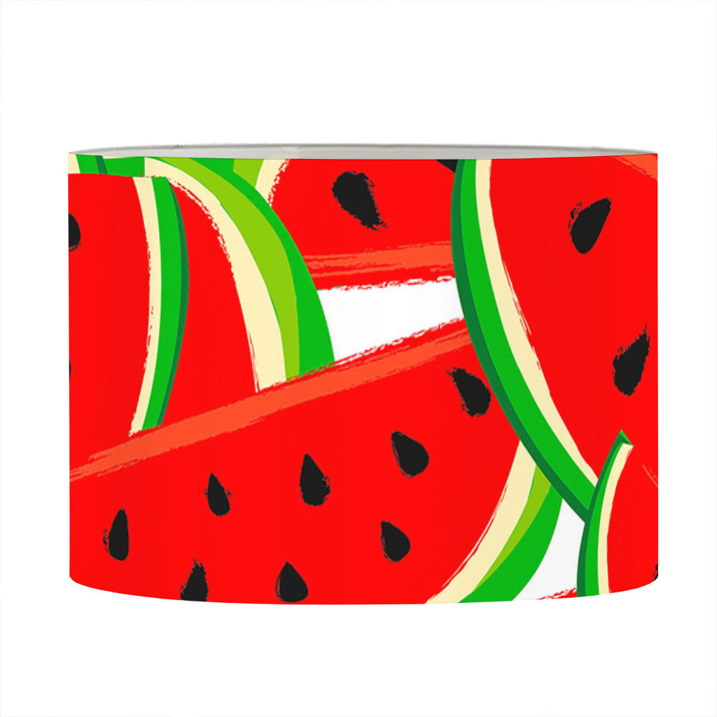 Cute Watermelon Pieces Pattern Print Drum Lamp Shade