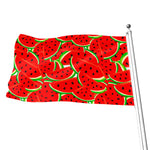 Cute Watermelon Pieces Pattern Print Flag