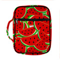 Cute Watermelon Pieces Pattern Print Front Pocket Bible Bag