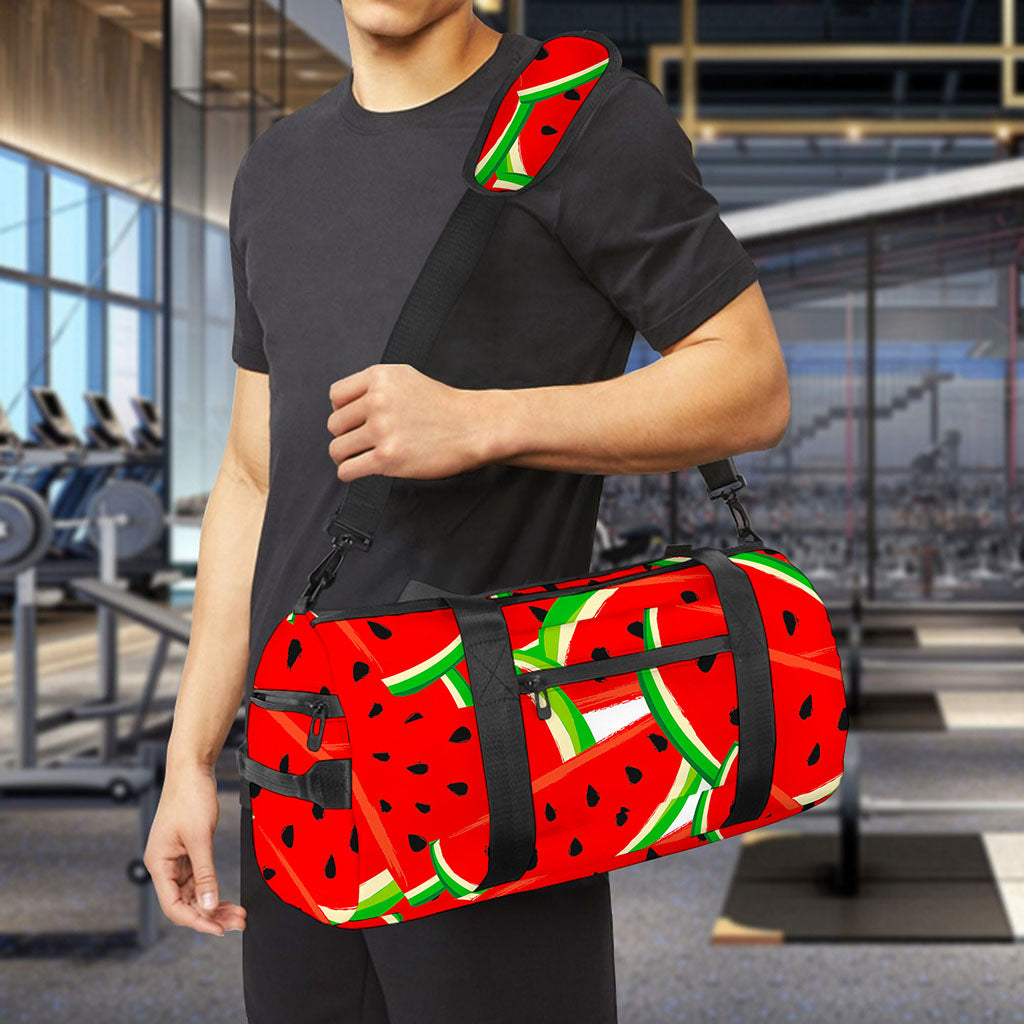 Cute Watermelon Pieces Pattern Print Gym Bag