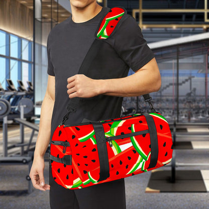 Cute Watermelon Pieces Pattern Print Gym Bag