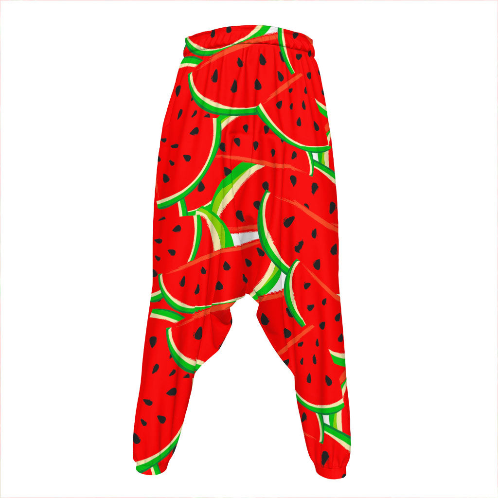 Cute Watermelon Pieces Pattern Print Hammer Pants