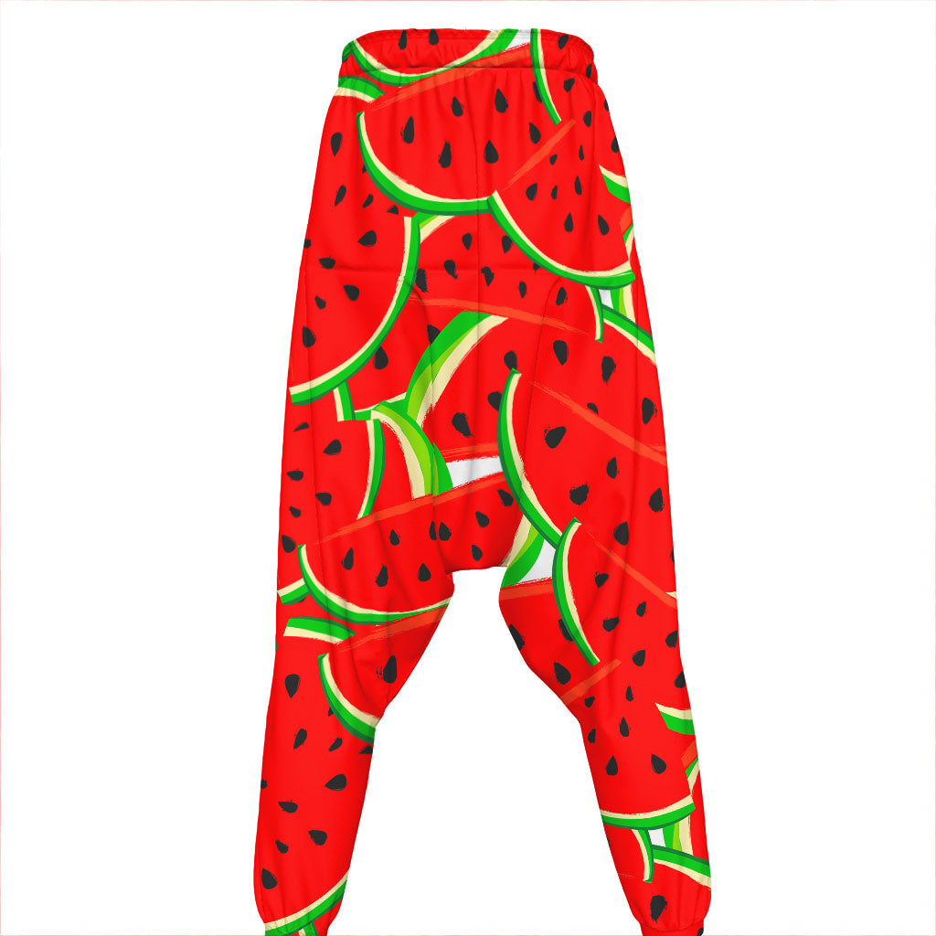 Cute Watermelon Pieces Pattern Print Hammer Pants