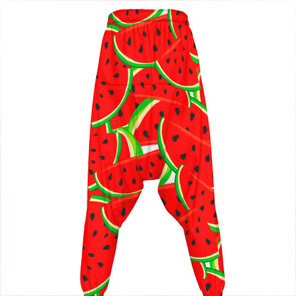 Cute Watermelon Pieces Pattern Print Hammer Pants