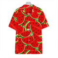 Cute Watermelon Pieces Pattern Print Hawaiian Shirt