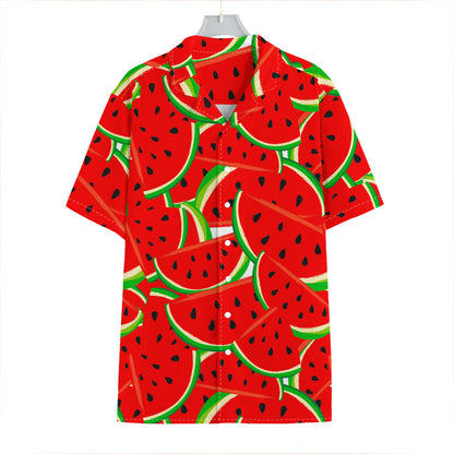 Cute Watermelon Pieces Pattern Print Hawaiian Shirt