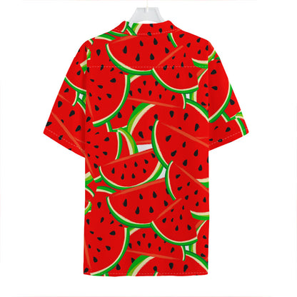 Cute Watermelon Pieces Pattern Print Hawaiian Shirt