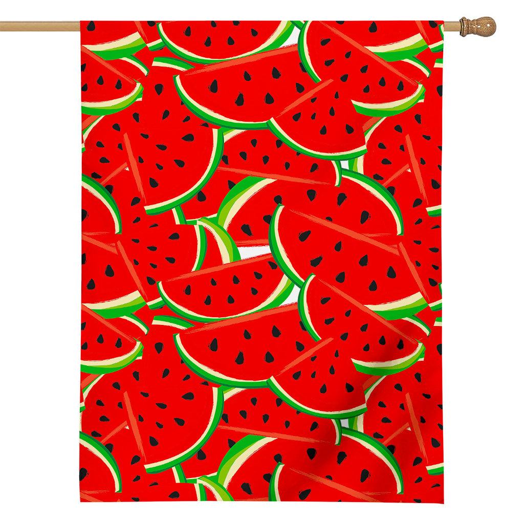 Cute Watermelon Pieces Pattern Print House Flag