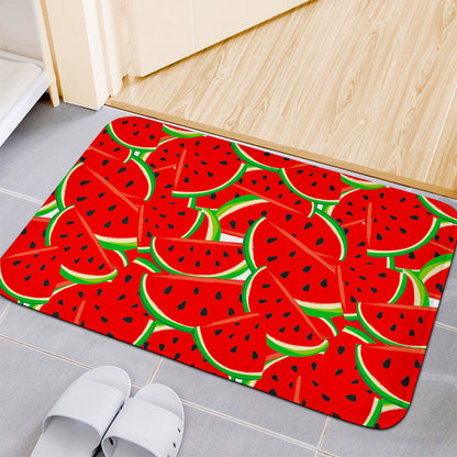 Cute Watermelon Pieces Pattern Print Indoor Door Mat