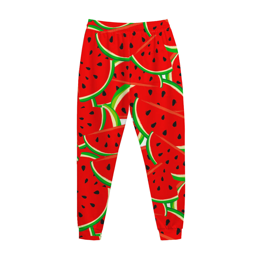 Cute Watermelon Pieces Pattern Print Jogger Pants