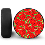 Cute Watermelon Pieces Pattern Print Leather Spare Tire Cover