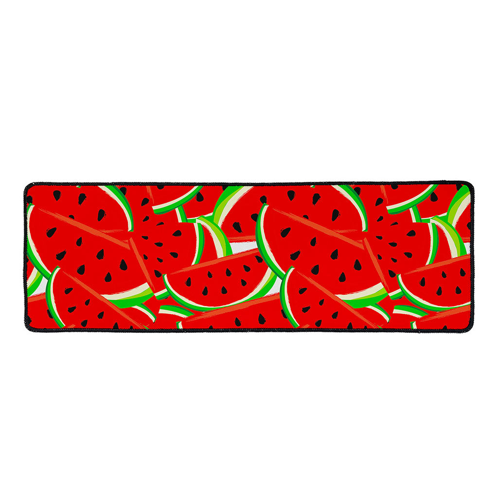 Cute Watermelon Pieces Pattern Print Long Kitchen Mat