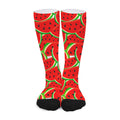 Cute Watermelon Pieces Pattern Print Long Socks