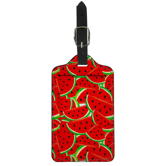 Cute Watermelon Pieces Pattern Print Luggage Tag
