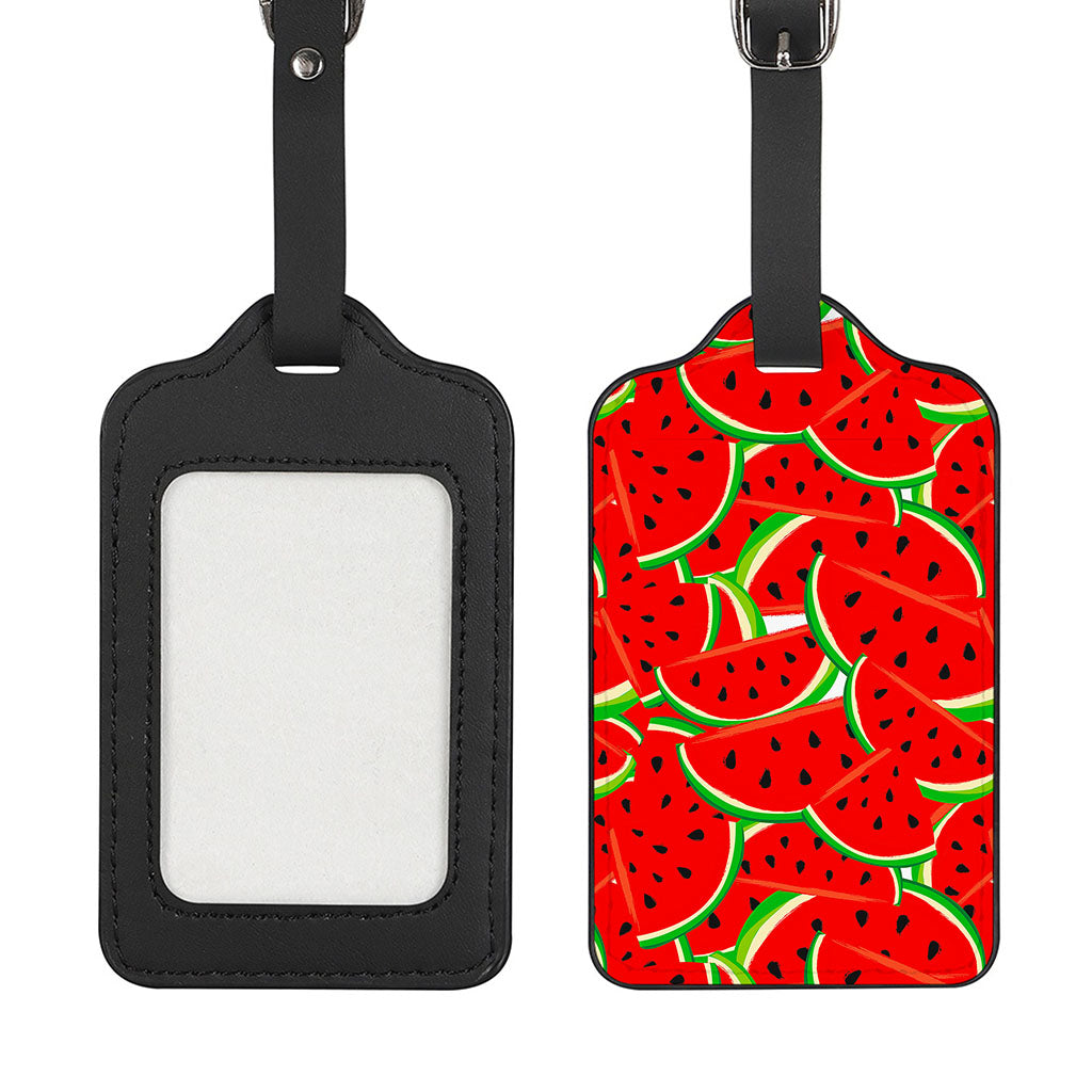 Cute Watermelon Pieces Pattern Print Luggage Tag
