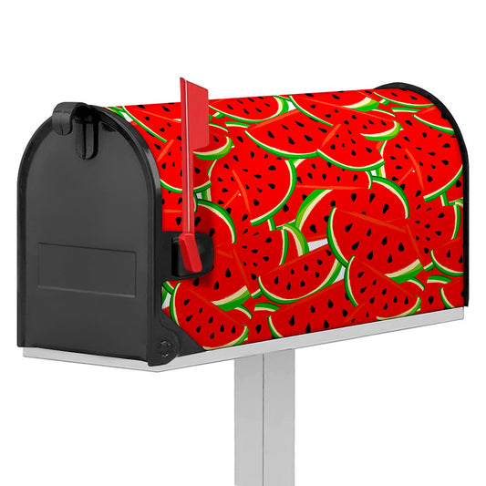 Cute Watermelon Pieces Pattern Print Mailbox Cover