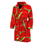 Cute Watermelon Pieces Pattern Print Men's Bathrobe