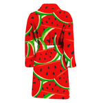 Cute Watermelon Pieces Pattern Print Men's Bathrobe