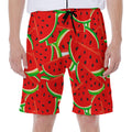 Cute Watermelon Pieces Pattern Print Men's Beach Shorts