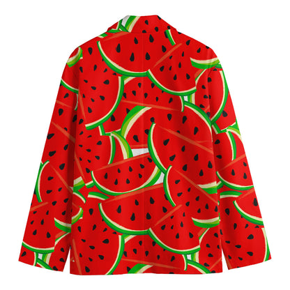Cute Watermelon Pieces Pattern Print Men's Blazer