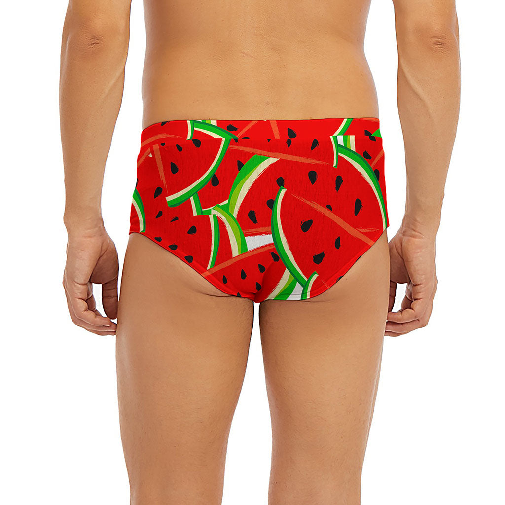 Cute Watermelon Pieces Pattern Print Men's Briefs