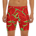Cute Watermelon Pieces Pattern Print Men's Long Boxer Briefs