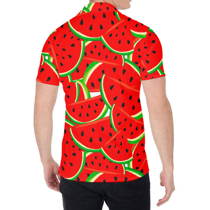 Cute Watermelon Pieces Pattern Print Men's Shirt