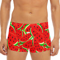 Cute Watermelon Pieces Pattern Print Men's Short Boxer Briefs