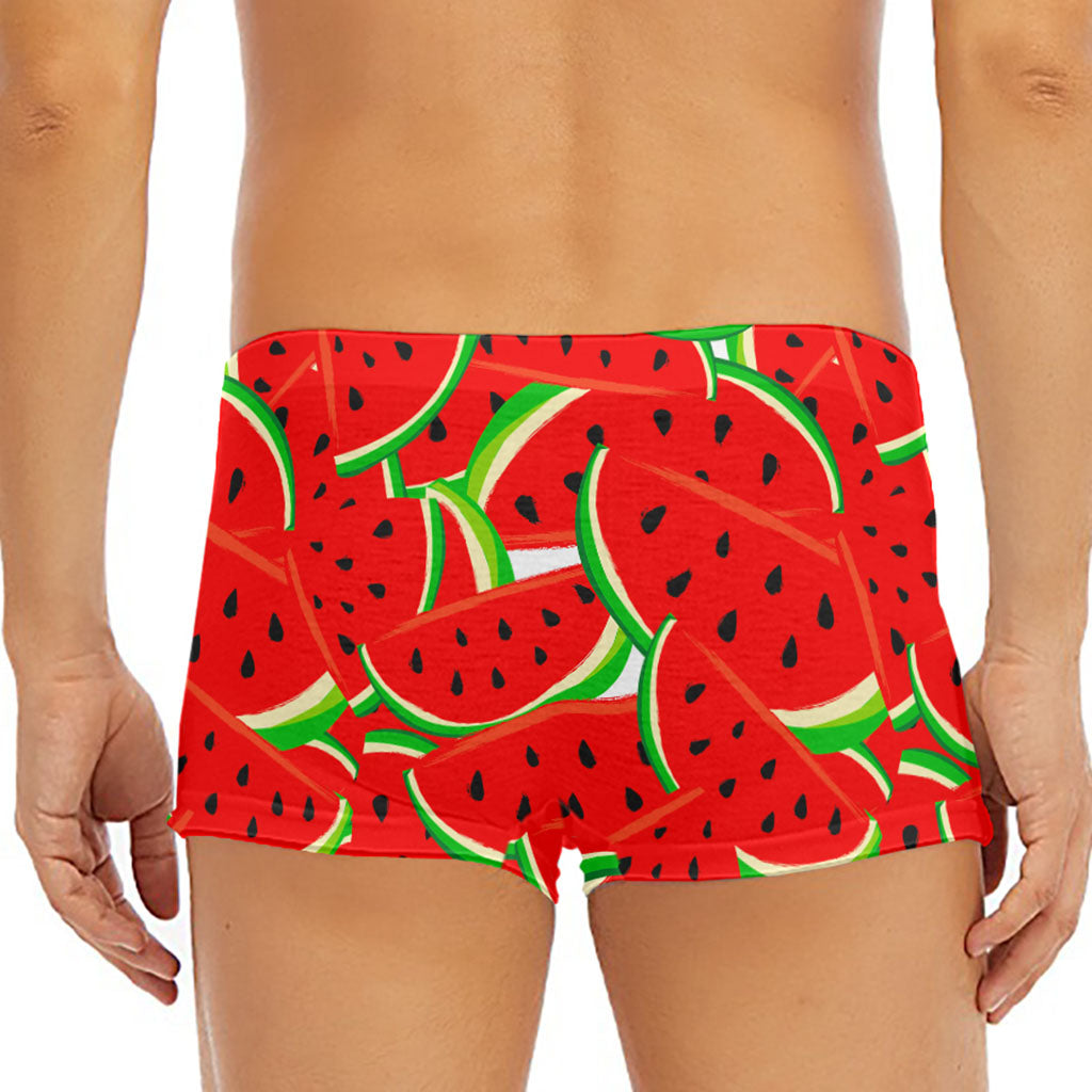 Cute Watermelon Pieces Pattern Print Men's Short Boxer Briefs