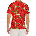 Cute Watermelon Pieces Pattern Print Men's Short Sleeve Rash Guard