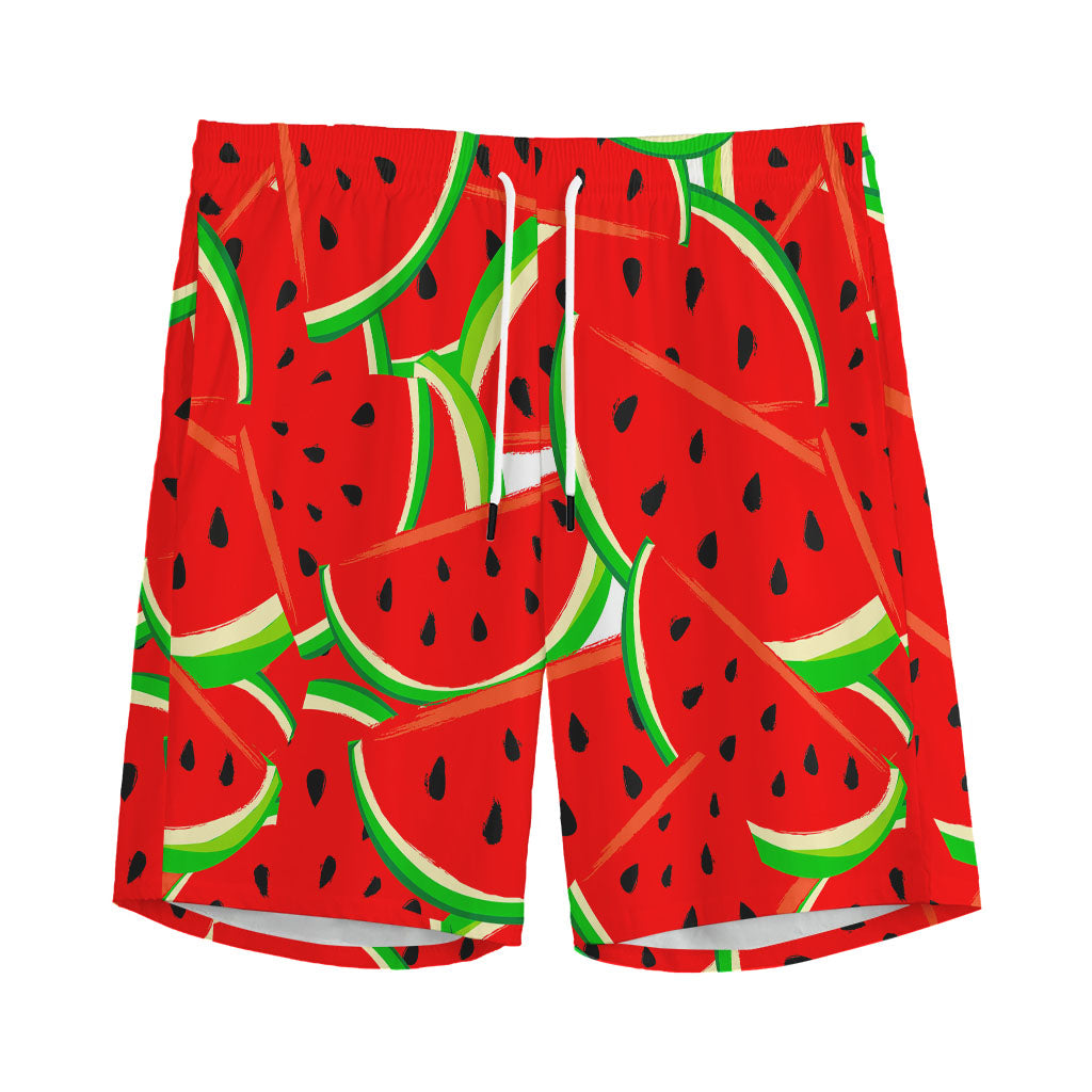 Cute Watermelon Pieces Pattern Print Men's Sports Shorts