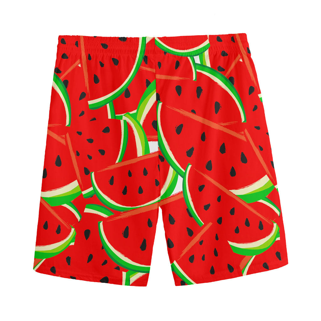 Cute Watermelon Pieces Pattern Print Men's Sports Shorts