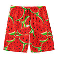 Cute Watermelon Pieces Pattern Print Men's Swim Trunks