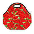 Cute Watermelon Pieces Pattern Print Neoprene Lunch Bag