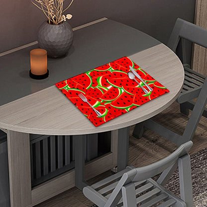 Cute Watermelon Pieces Pattern Print Placemat