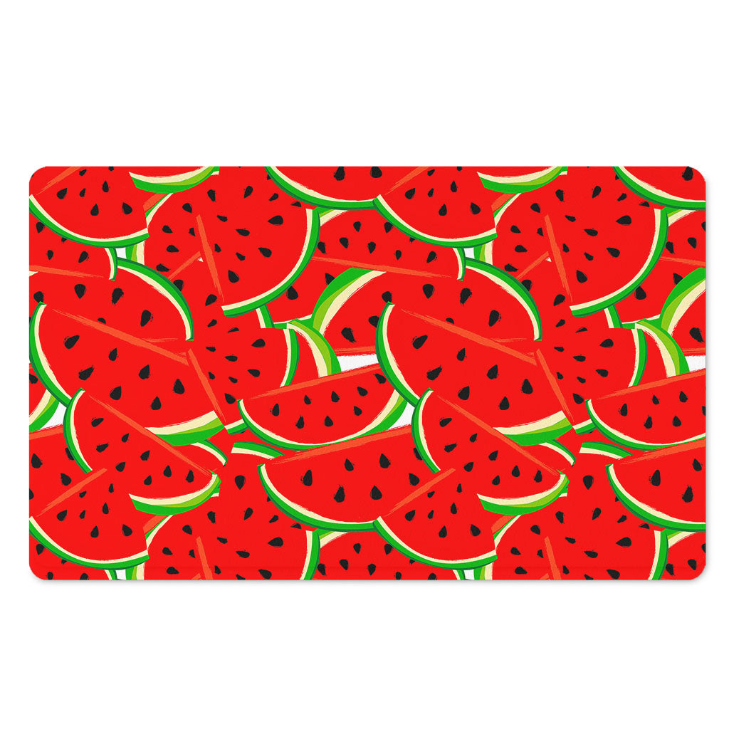 Cute Watermelon Pieces Pattern Print Polyester Doormat