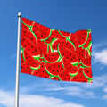 Cute Watermelon Pieces Pattern Print Polyester Flag