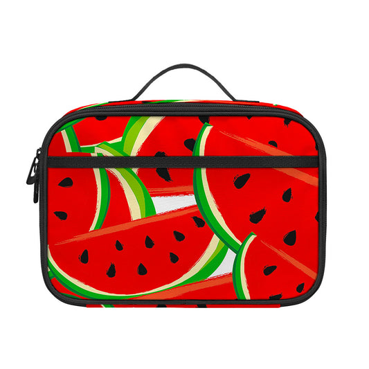 Cute Watermelon Pieces Pattern Print Portable Lunch Bag