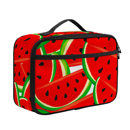 Cute Watermelon Pieces Pattern Print Portable Lunch Bag
