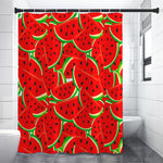 Cute Watermelon Pieces Pattern Print Premium Shower Curtain