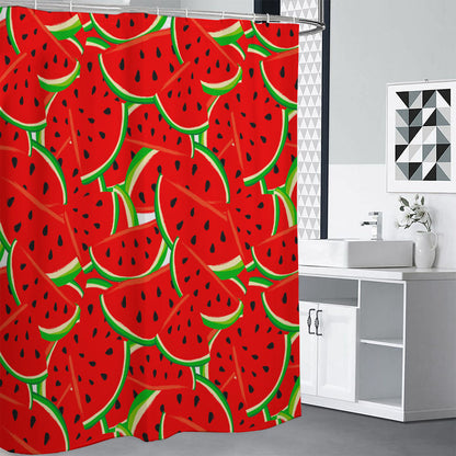 Cute Watermelon Pieces Pattern Print Premium Shower Curtain