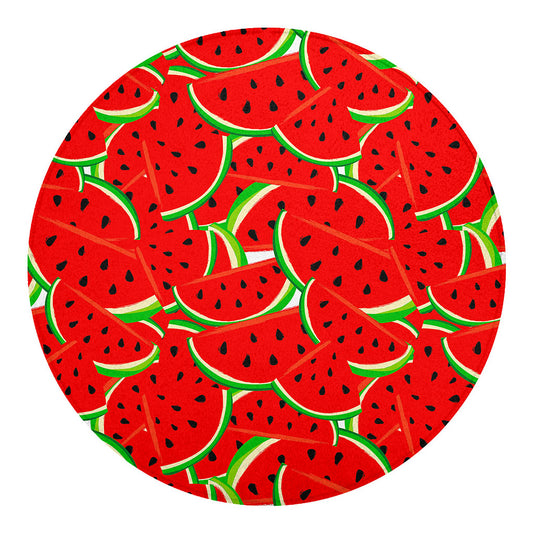 Cute Watermelon Pieces Pattern Print Round Blanket