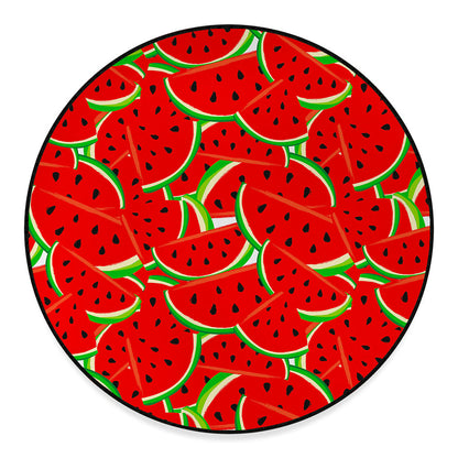 Cute Watermelon Pieces Pattern Print Round Floor Mat