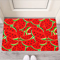 Cute Watermelon Pieces Pattern Print Rubber Doormat