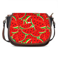 Cute Watermelon Pieces Pattern Print Saddle Bag