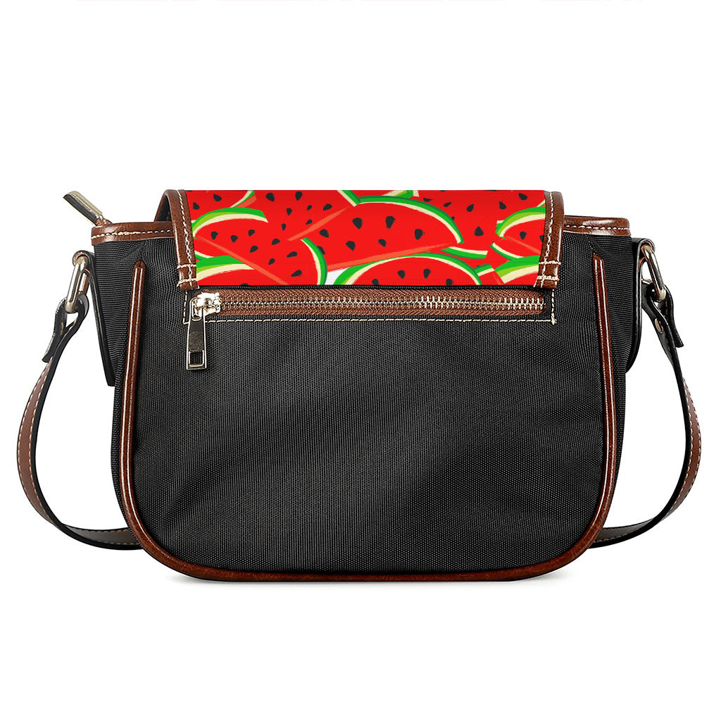 Cute Watermelon Pieces Pattern Print Saddle Bag