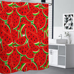 Cute Watermelon Pieces Pattern Print Shower Curtain