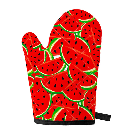 Cute Watermelon Pieces Pattern Print Single Oven Mitt