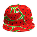 Cute Watermelon Pieces Pattern Print Snapback Cap